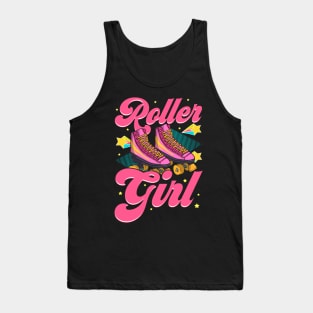 Roller Girl Roller Skate Skating Retro Tank Top